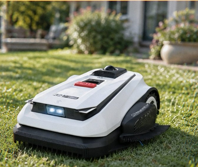 ECOVACS Goat A2000 LiDAR PRO robot lawn mower with dual LiDAR navigation module on top