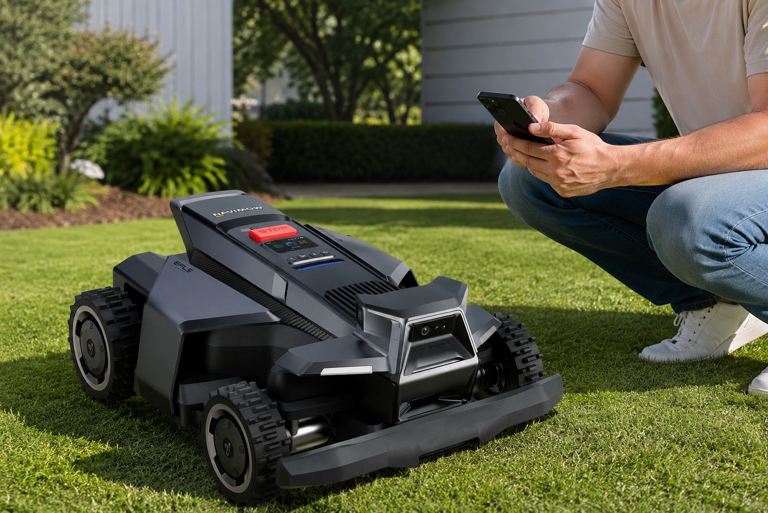 Wire-free navigation systems on modern robot mowers