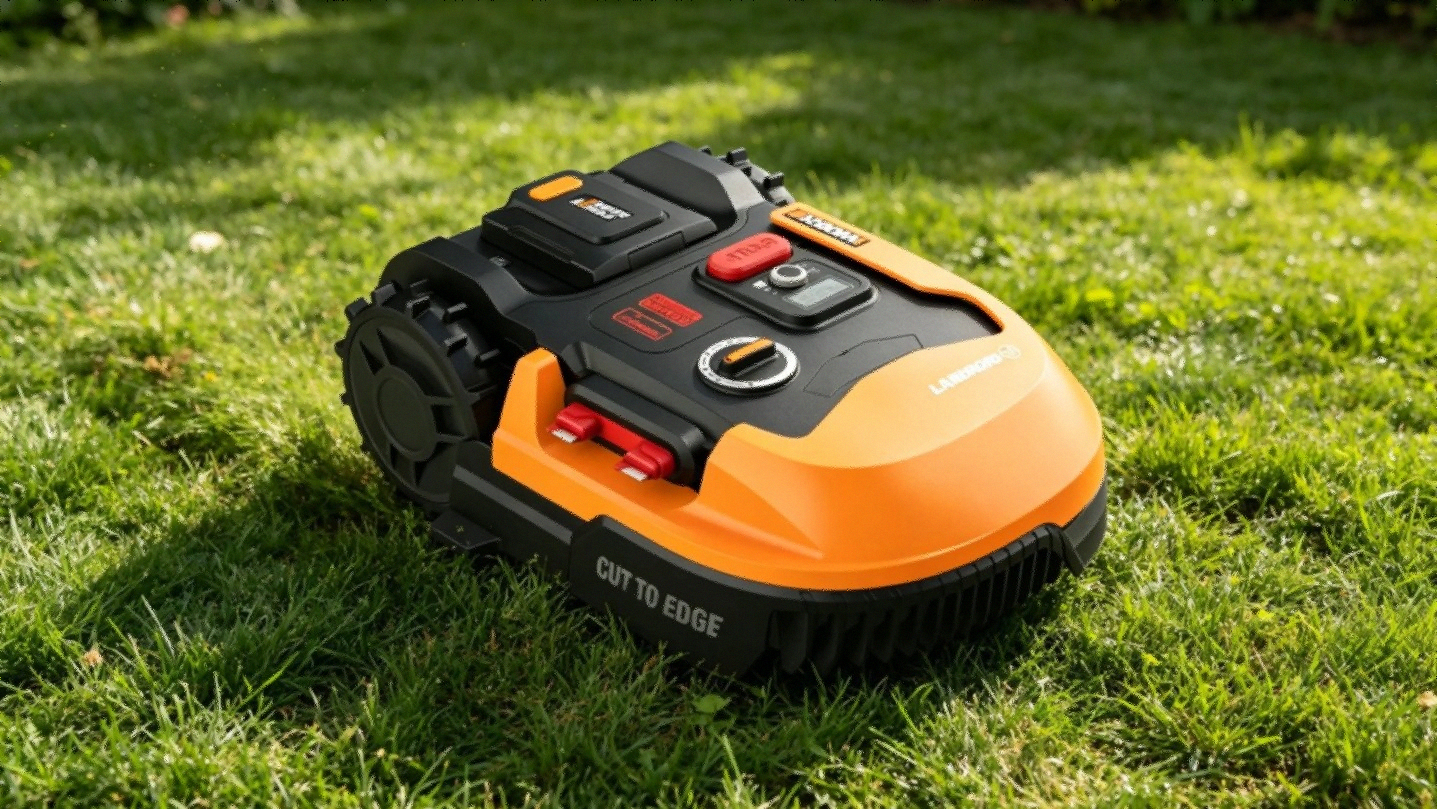WORX Landroid M WR147 robotic lawn mower on grass